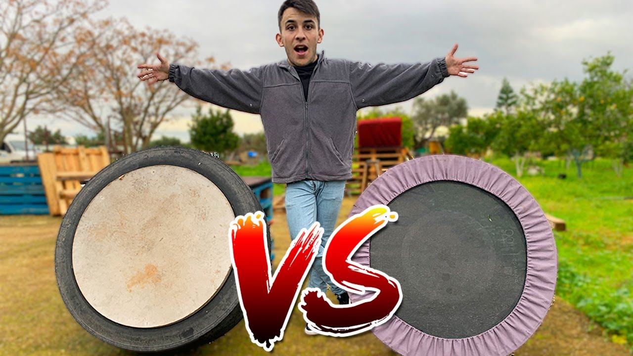 TRAMPOLIN CASERO VS CAMA ELASTICA DECATHLON ⚠️ ¿Cual es MEJOR?//