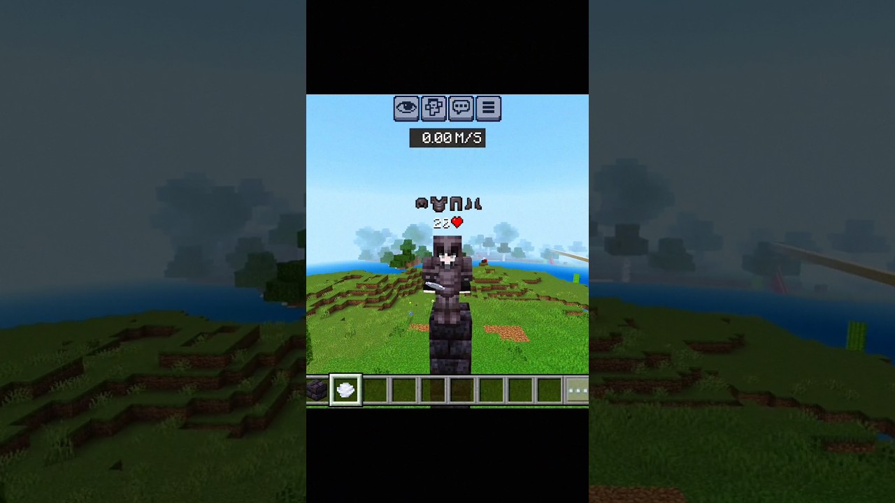 wind charge with netherite armour #minecraft #minecraftshorts