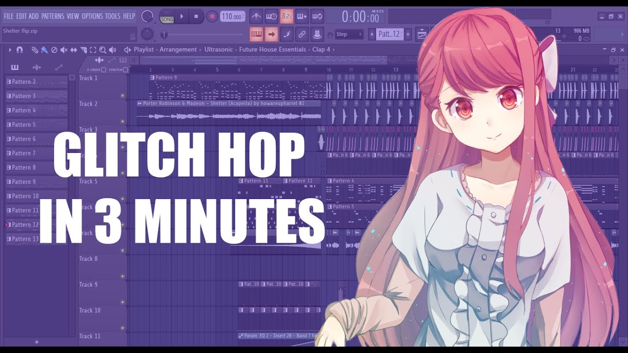 How to make glitch hop in 3 minutes [FREE FLP] - FL STUDIO 20