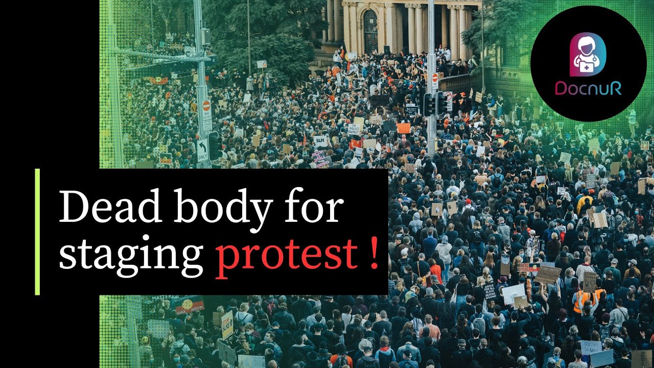 Dead body for staging protest? #docnur #hospital #doctor #medicine