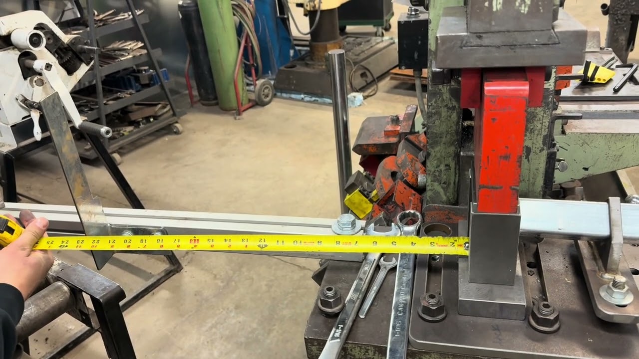 Setting up iron worker unistrut shear