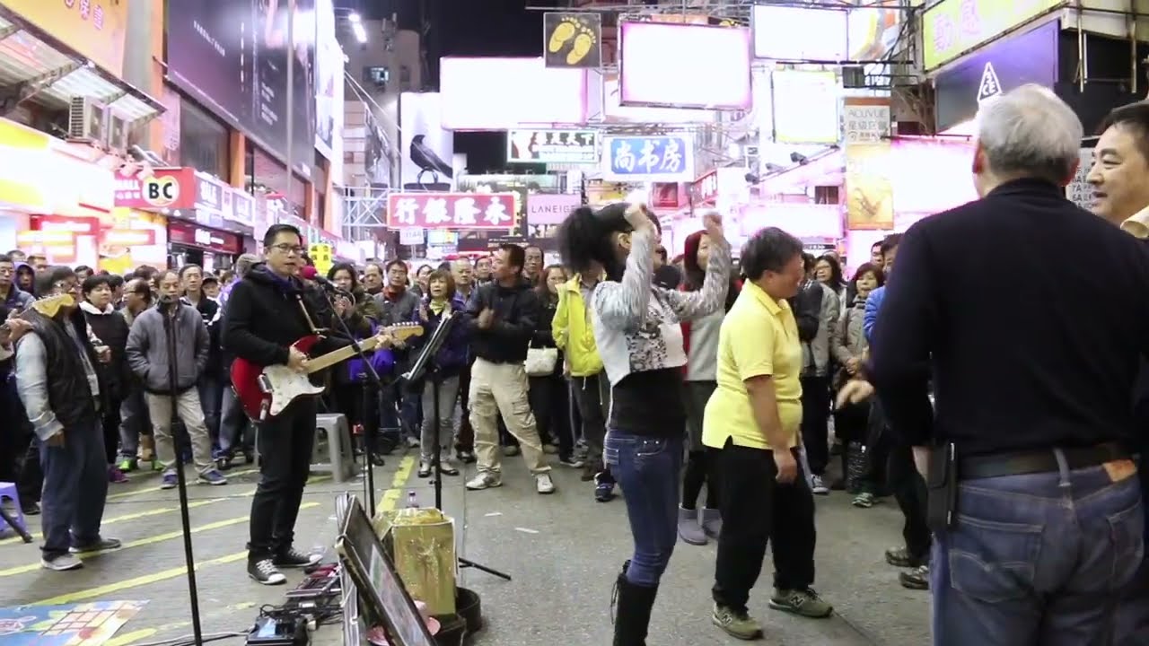 The Voice Of Love + More Than I Can Say + I Should Have Known Better - 3L樂隊 香港旺角街頭表演Busking - 150110