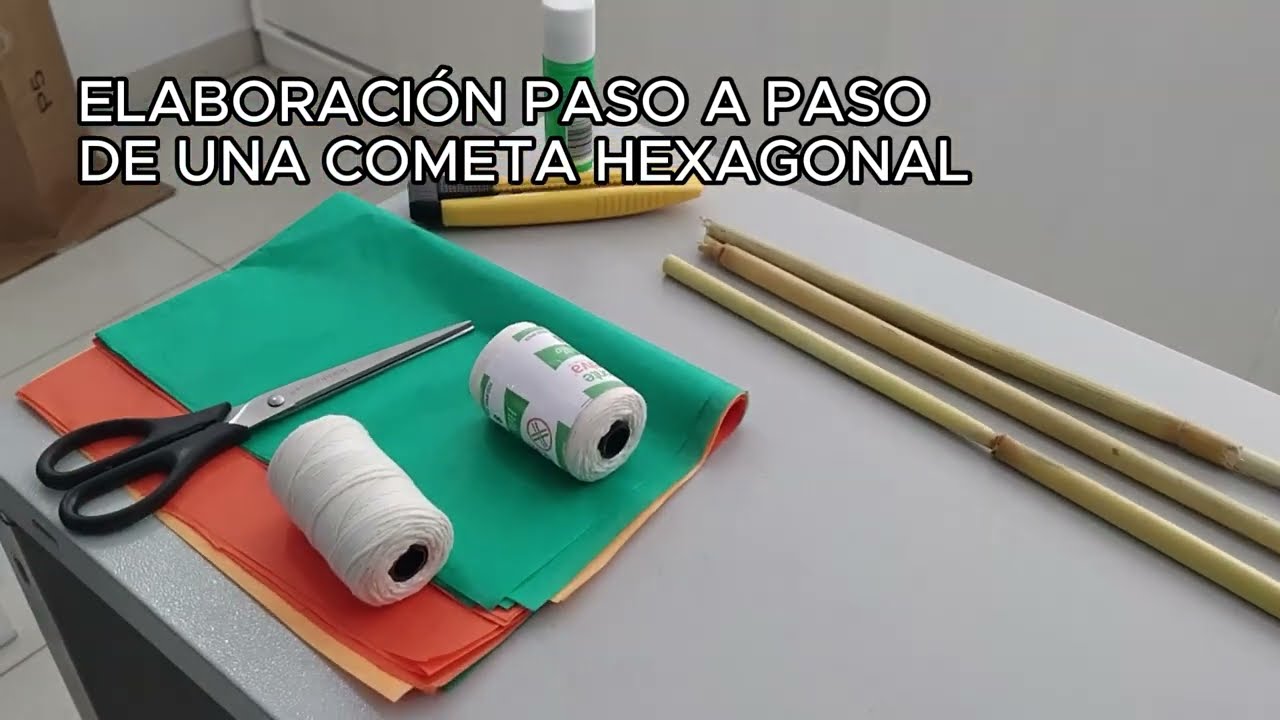 Elaboración de Cometa Hexagonal Tradicional, con Sigses