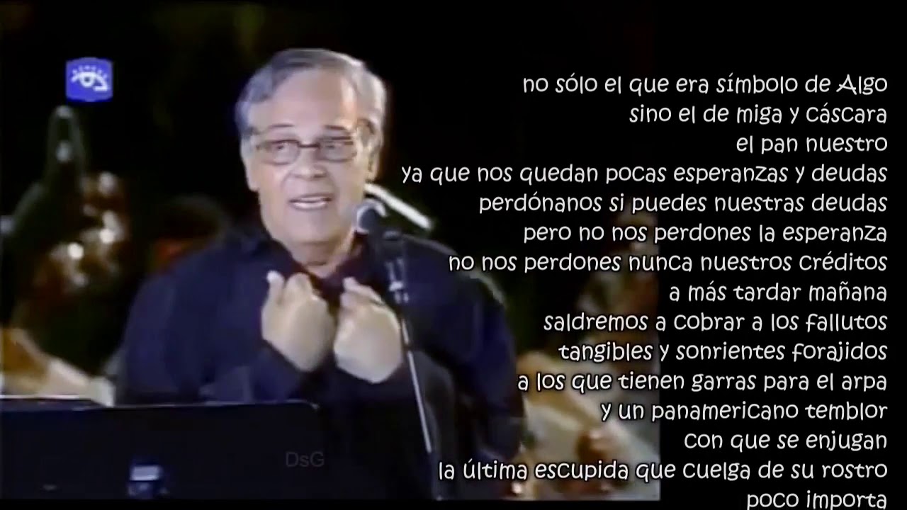 Un Padre Nuestro Latinoamericano, Mario Benedetti con letra Héctor Quintero en Cuba