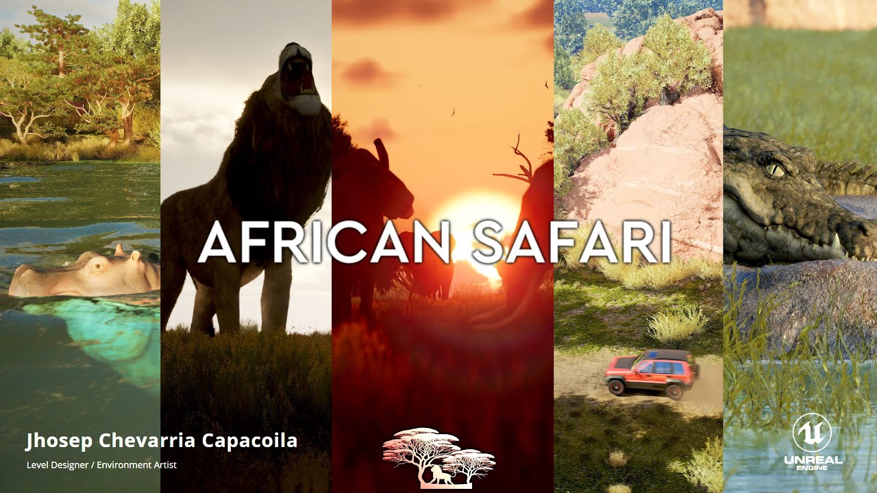 African Safari, a cinematic made with Unreal Engine 5. Africa in UE5