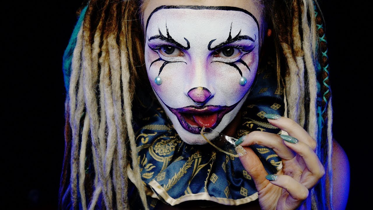 [ASMR] Circus harlequin Freak show! Fire eating, glass eating, nail in the nose
