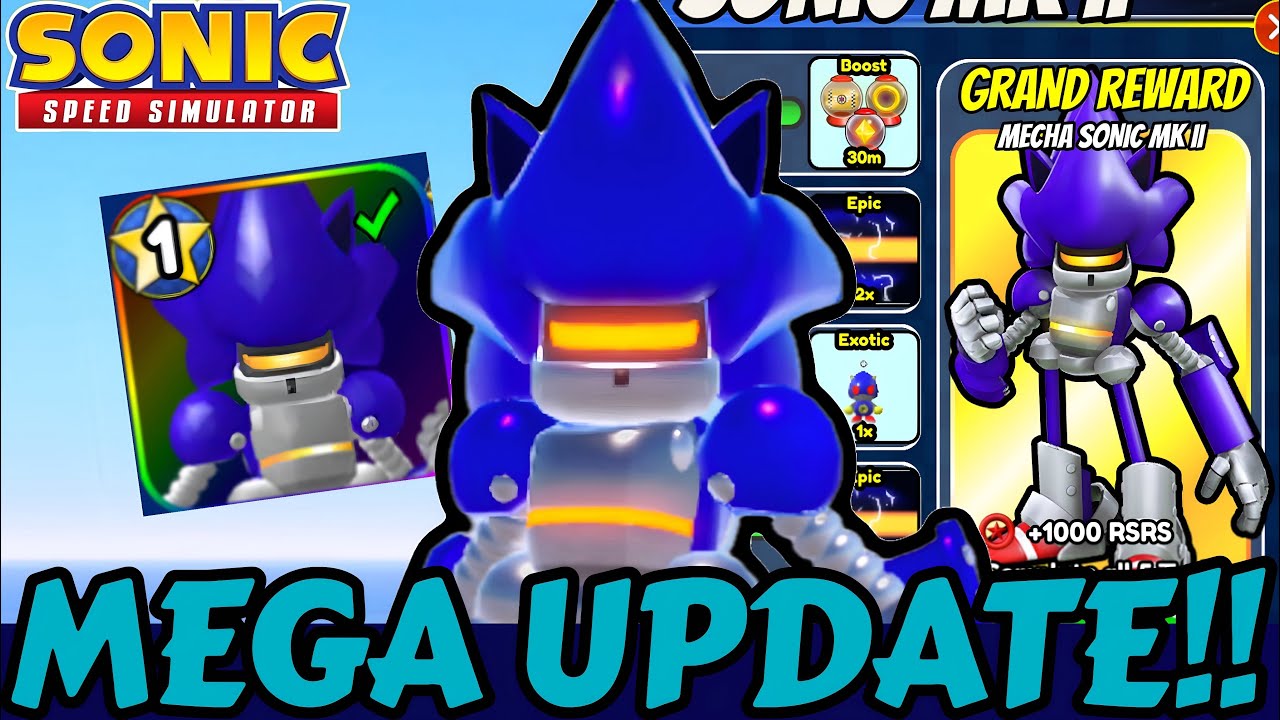 MEGA UPDATE + MECHA SONIC (Sonic speed simulator)