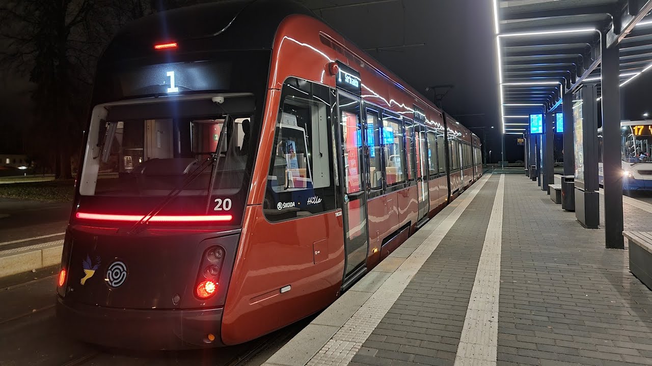 VR TRO20 Škoda ForCity Smart Artic @ Nysse tram line 1 in Tampere, Finland