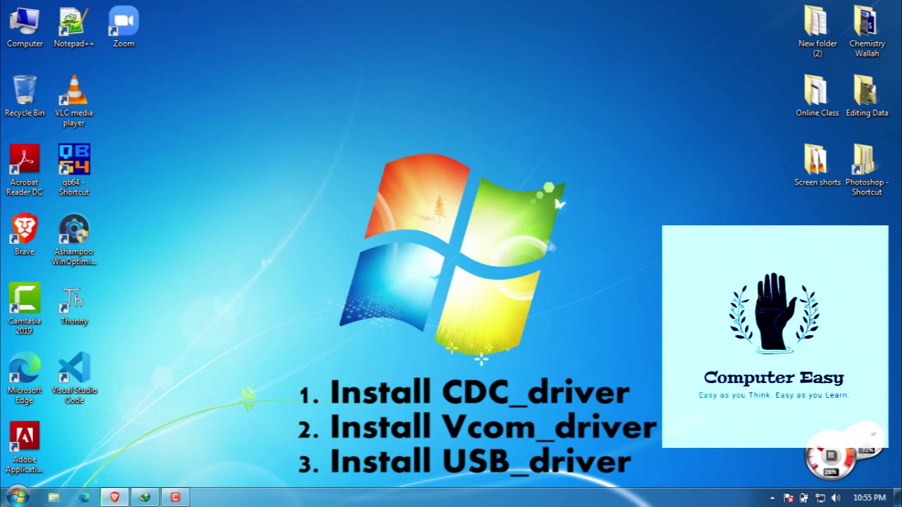 How to Install CDC, Vcom, USB driver in windows. Windows drivers for mobile phones.