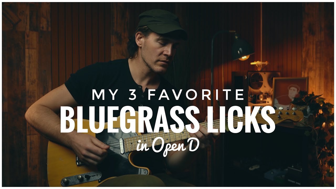 My 3 Favorite Bluegrass Licks in Open D Tuning!