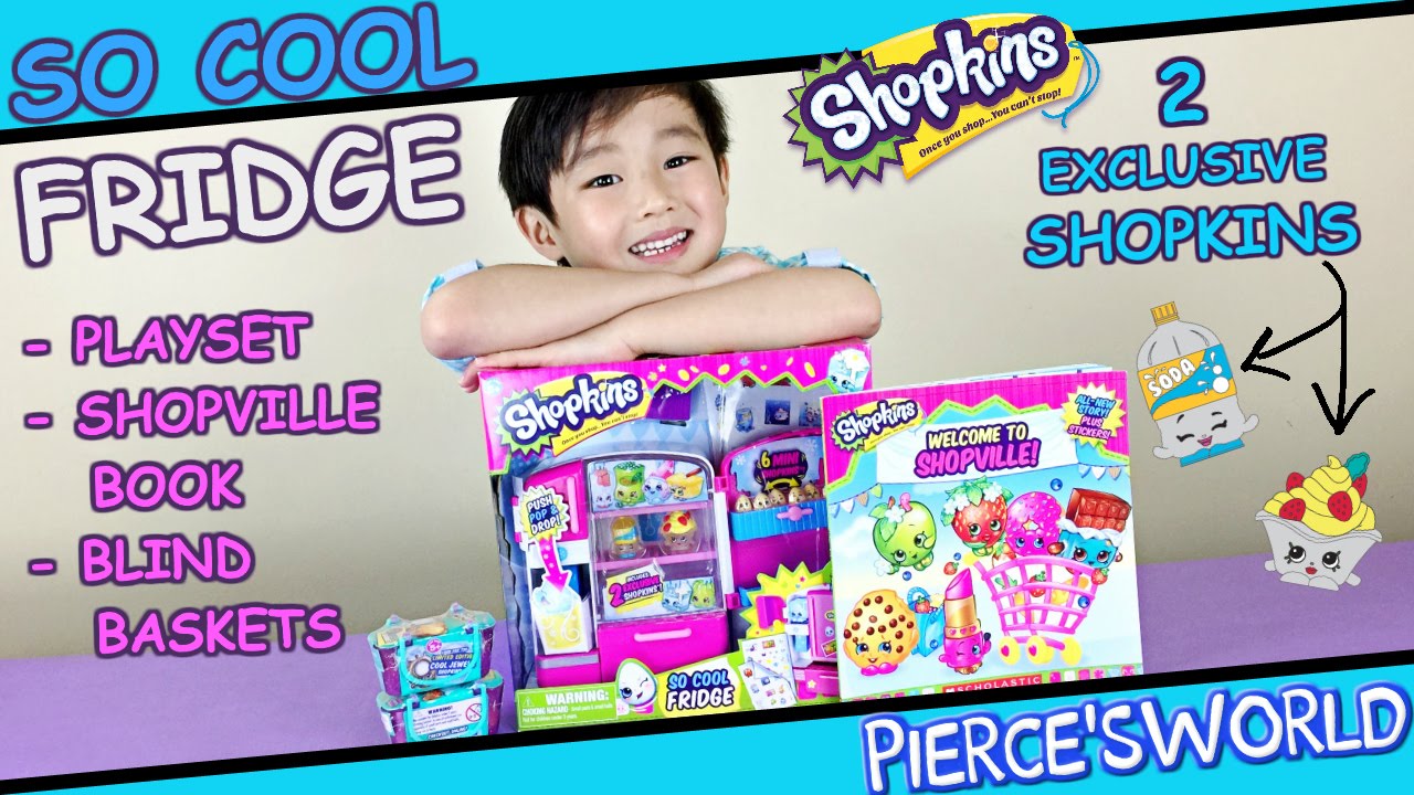 Shopkins Playset So Cool Fridge - Shopkins Blind Baskets & Book - Pierce'sWorld