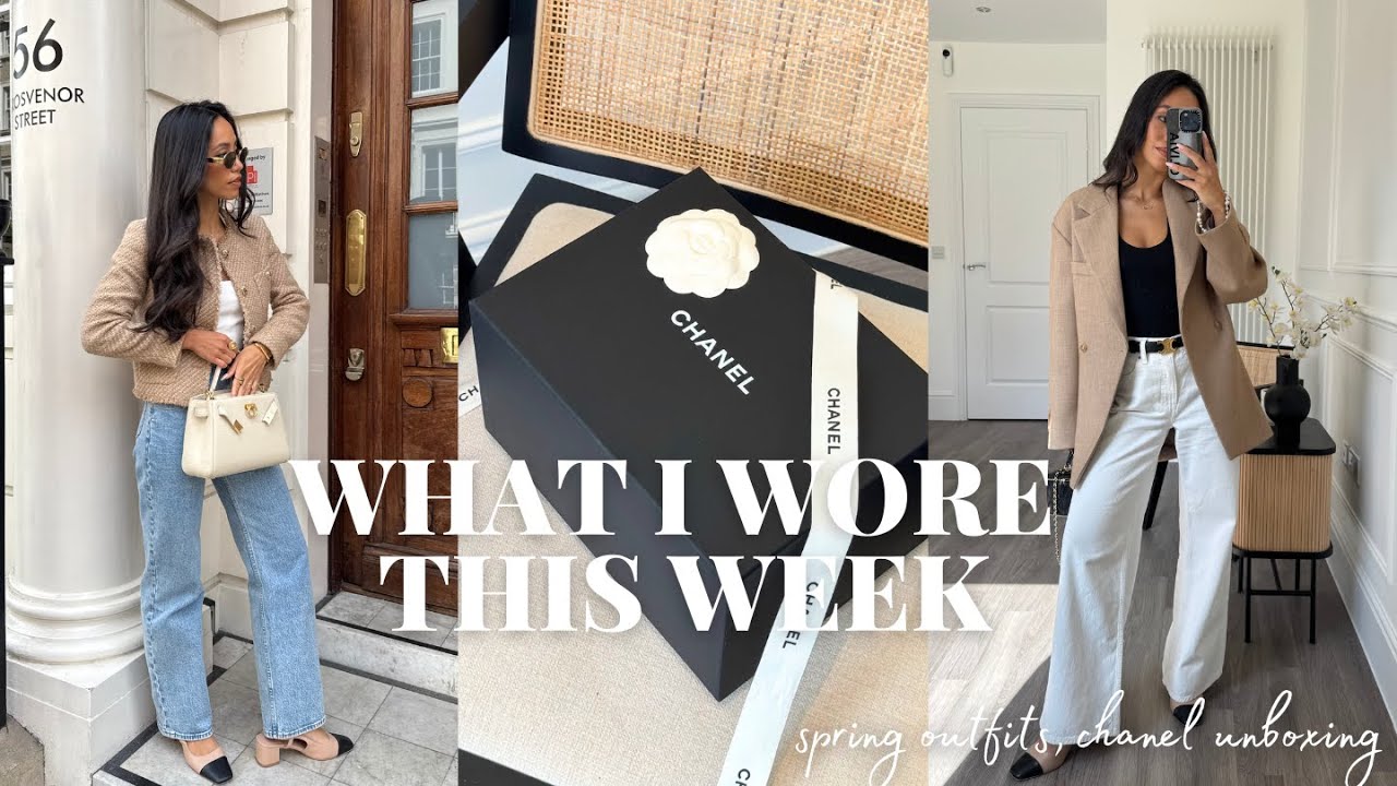 WHAT I WORE THIS WEEK | SPRING OUTFITS, CASUAL LOOKS & CHANEL UNBOXING,   | Olivia Miller