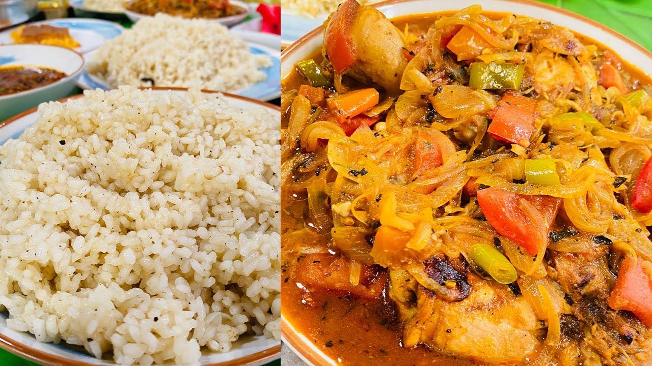 طريقة عمل أرز أبيض - دجاج بالصوص الأحمر | البلدي يوكل مع الشيف نونا