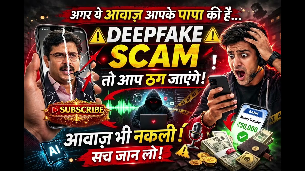 😱😱Deepfake Scam Alert ⚠️ क्या आपके पापा की आवाज़ भी नकली हो सकती है? | Fact Check 2026😱#facts #fraud