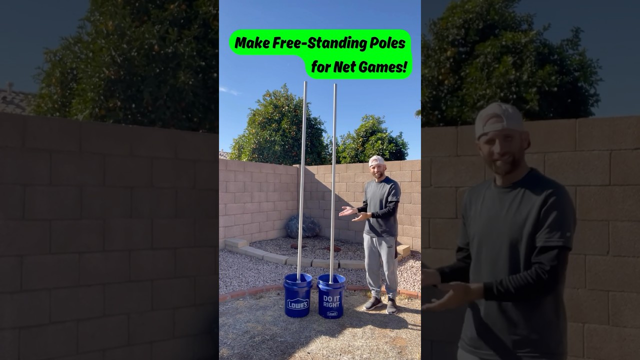 Make Free-Standing Poles For Net Games! 