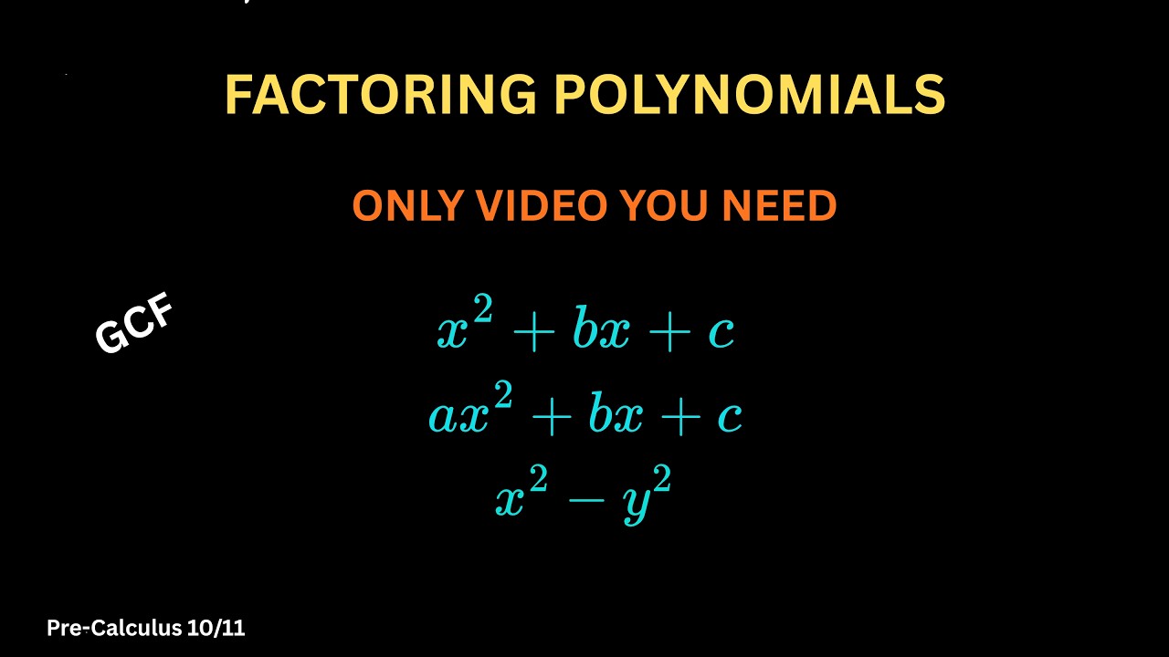 Full Factoring Review | GCF, Difference of Squares, Grouping - Algebra I, Pre-Calculus 10/11
