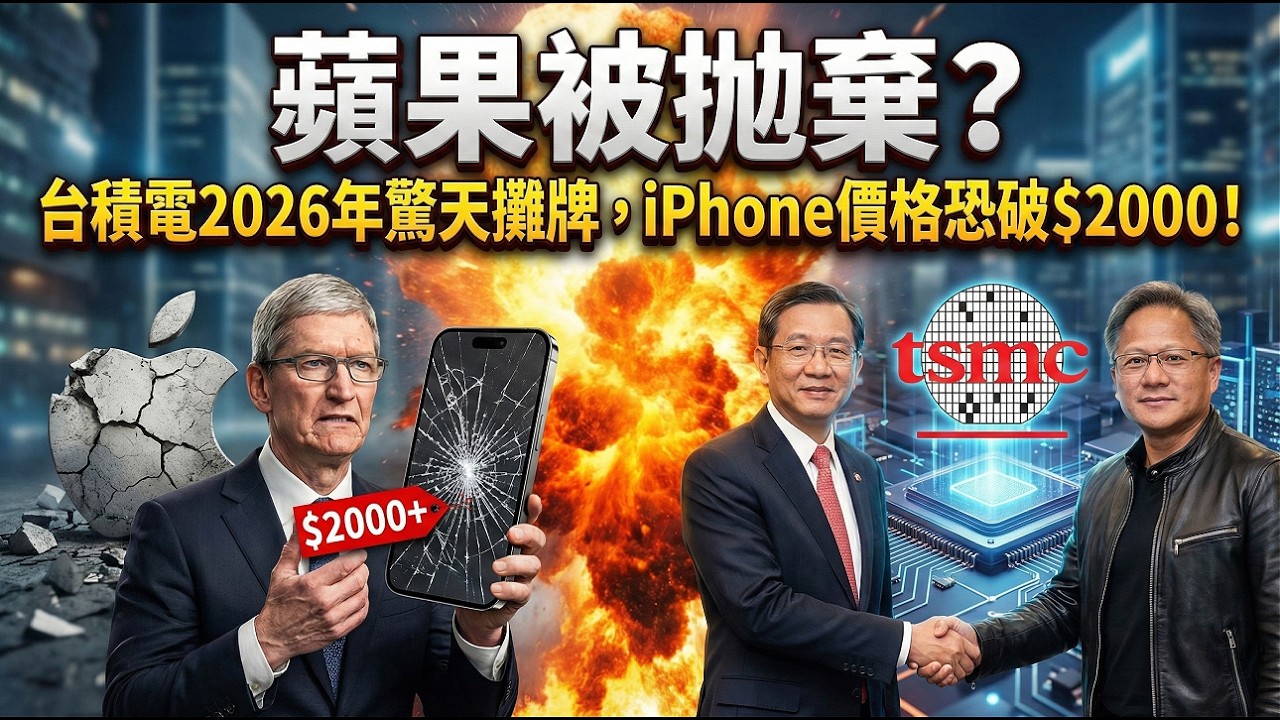 蘋果被拋棄？台積電2026年驚天攤牌，iPhone價格恐破$2000！