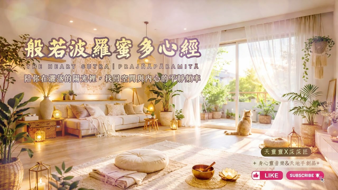 心經療癒音樂｜Bossa Nova 放鬆版｜減少焦慮 × 睡前冥想 × 安靜陪伴#天靈靈 #莯莯匠