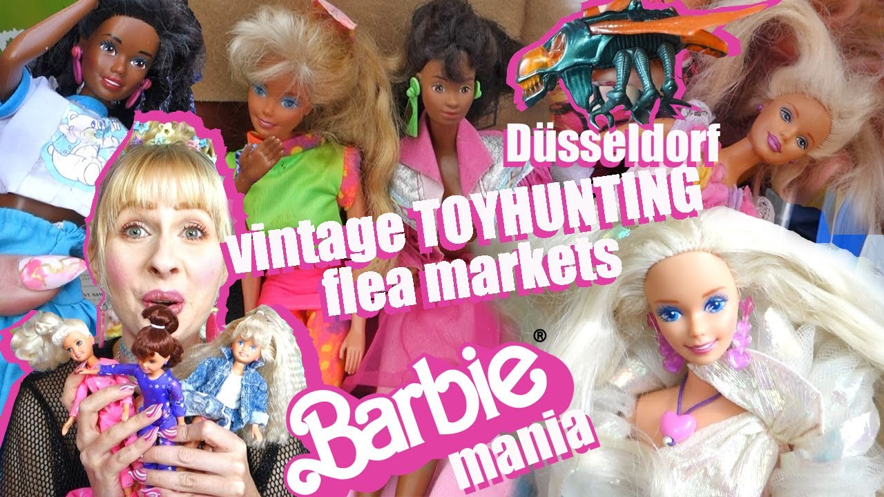 Live flea market vintage toy hunting in Düsseldorf - 80s, 90s Barbie and more