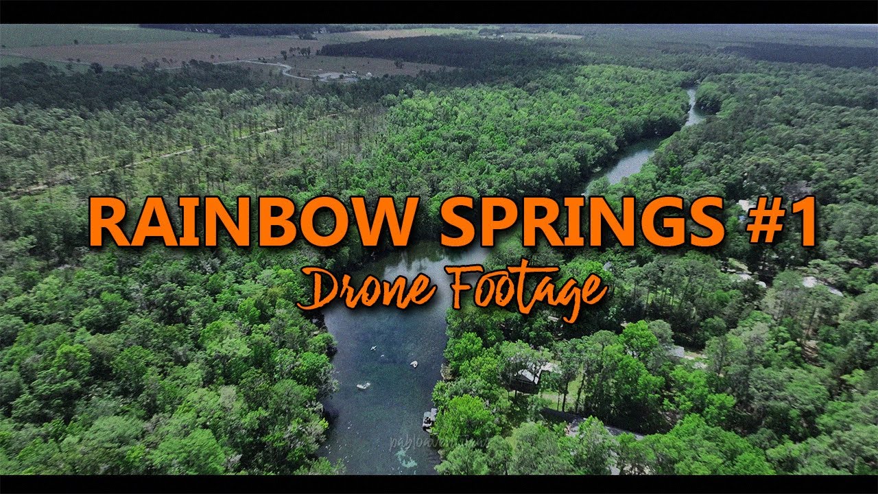 Rainbow River Dunnelon, florida 🇺🇸 A trip to the Springs Chil  Music 🎵. Drone Footage 4K 