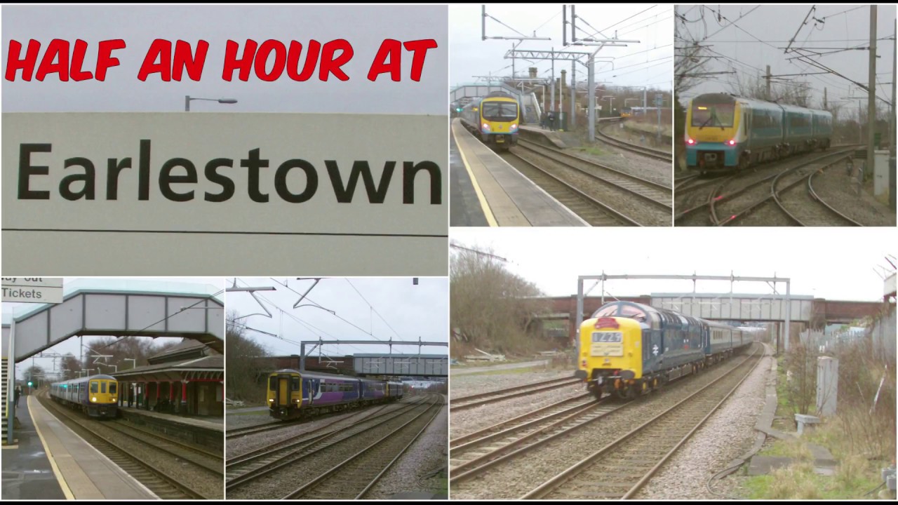Half an Hour at (260) - Earlestown Station 30.12.2017 - Class 55 68 142 156 175 185 319 Newton le W