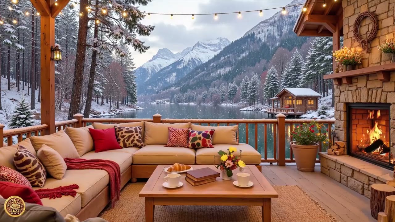 Soft Piano Jazz on a Winter Day ☕ Cozy Coffee Shop Ambience for Calm Focus