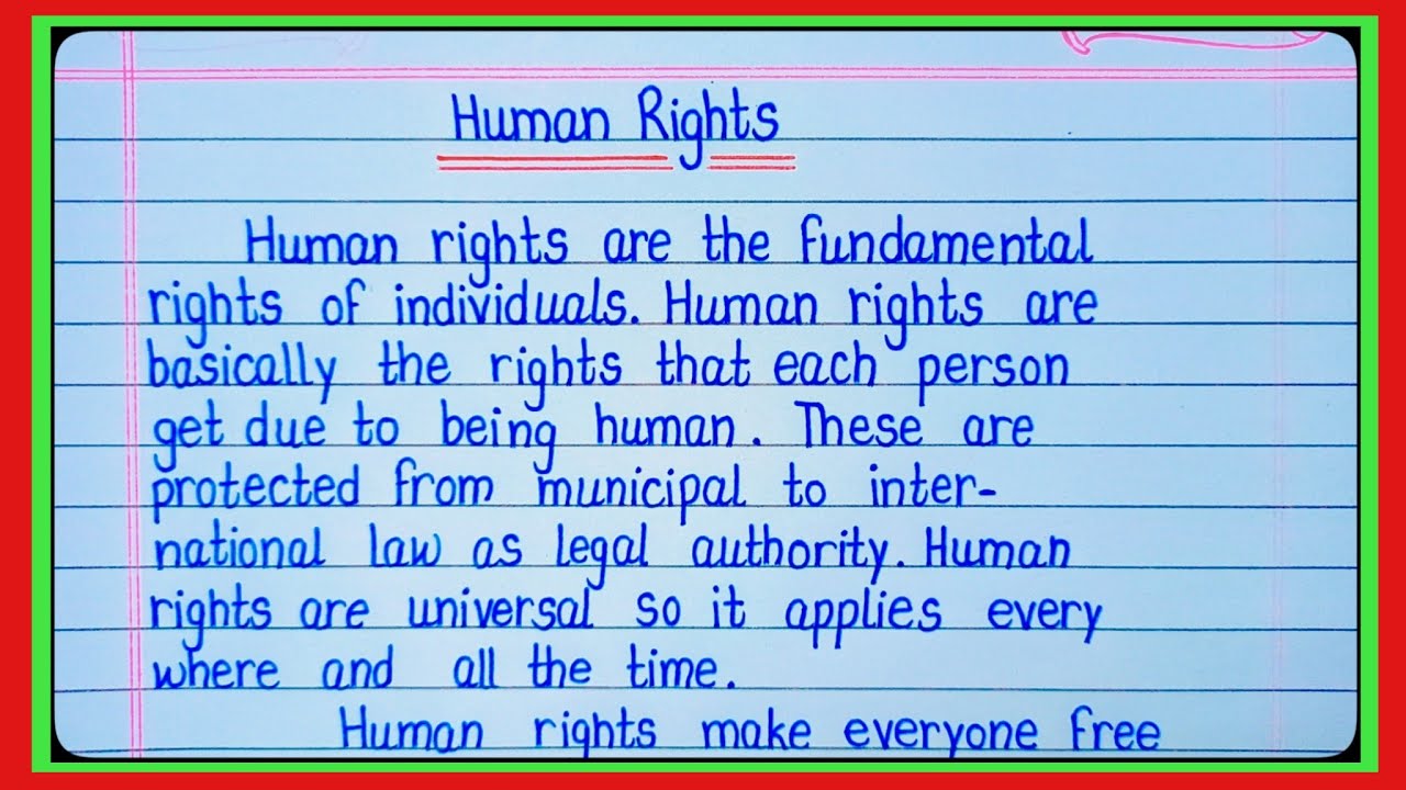 Essay on Human Rights/Essay on human rights in english/Human rights essay/essay on Human rights Day