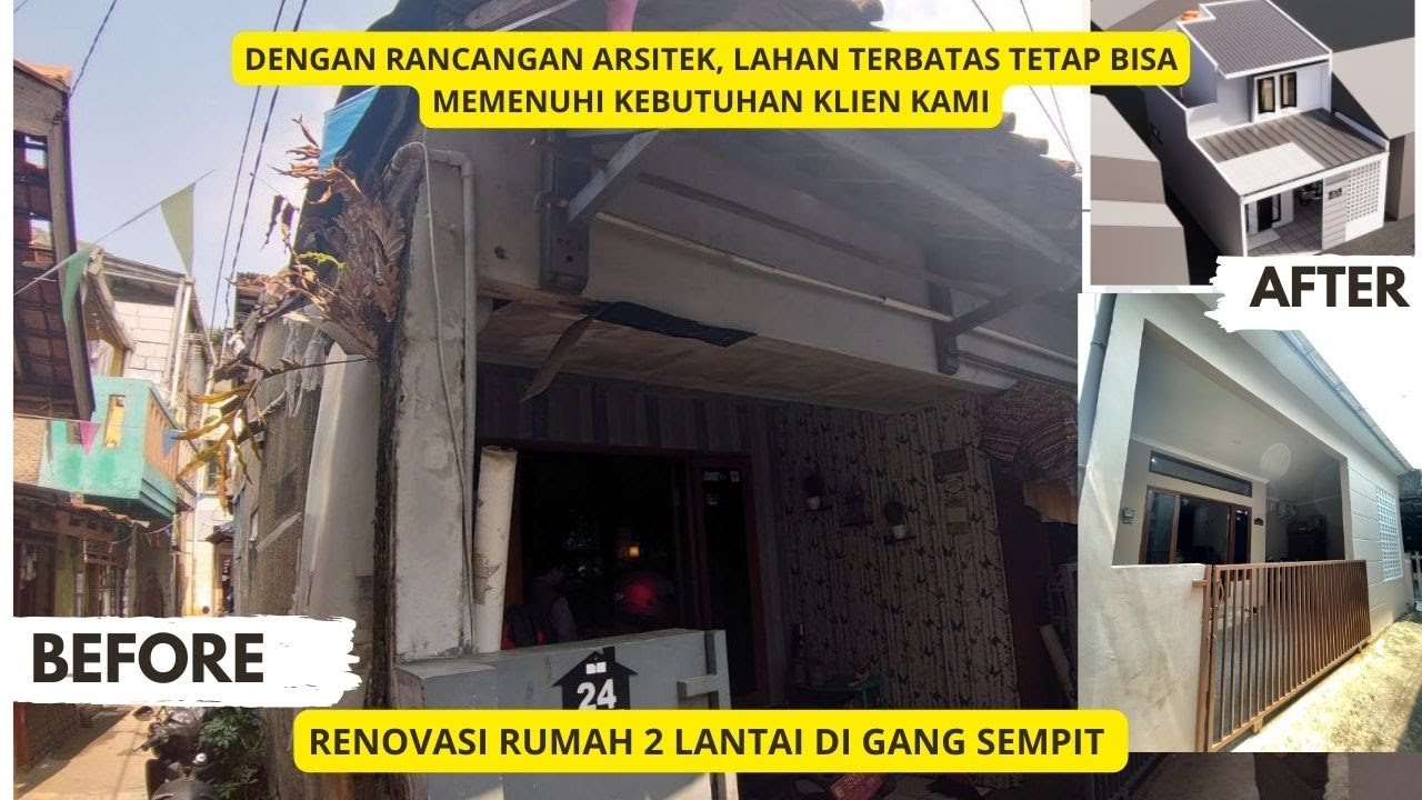 RENOVASI RUMAH 1 LANTAI JADI 2 LANTAI DALAM WAKTU 3 BULAN DI GANG SEMPIT JAKARTA TIMUR
