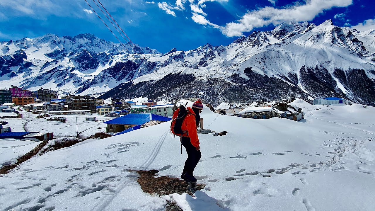 Snow Trekking In The Himalayas Of Nepal (Langtang Valley)  || Kyanjin Ri Trek ||