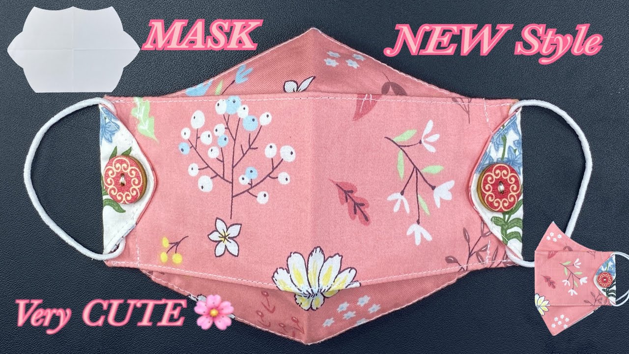 NEW Design DIY Face Mask Hawk Style VERY CUTE | Face Mask Sewing | NO FOG Glasses Wearer FACE MASK