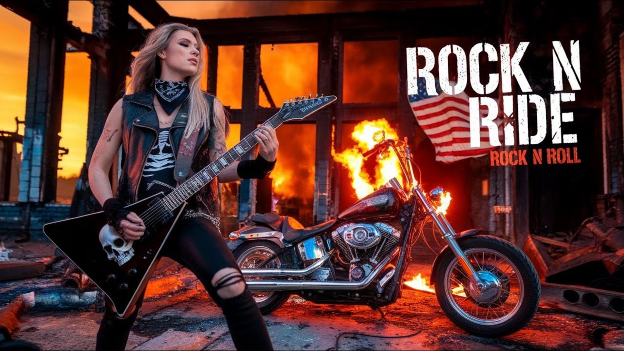 Best Music Rock n Roll 🔥 Born to Ride Free 🤘 Rock N’ Roll Road Trip America