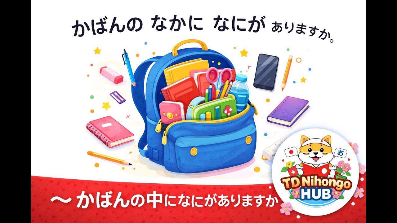What’s in the Bag? | かばんの なかに なにが ありますか | Learn Japanese (N5)