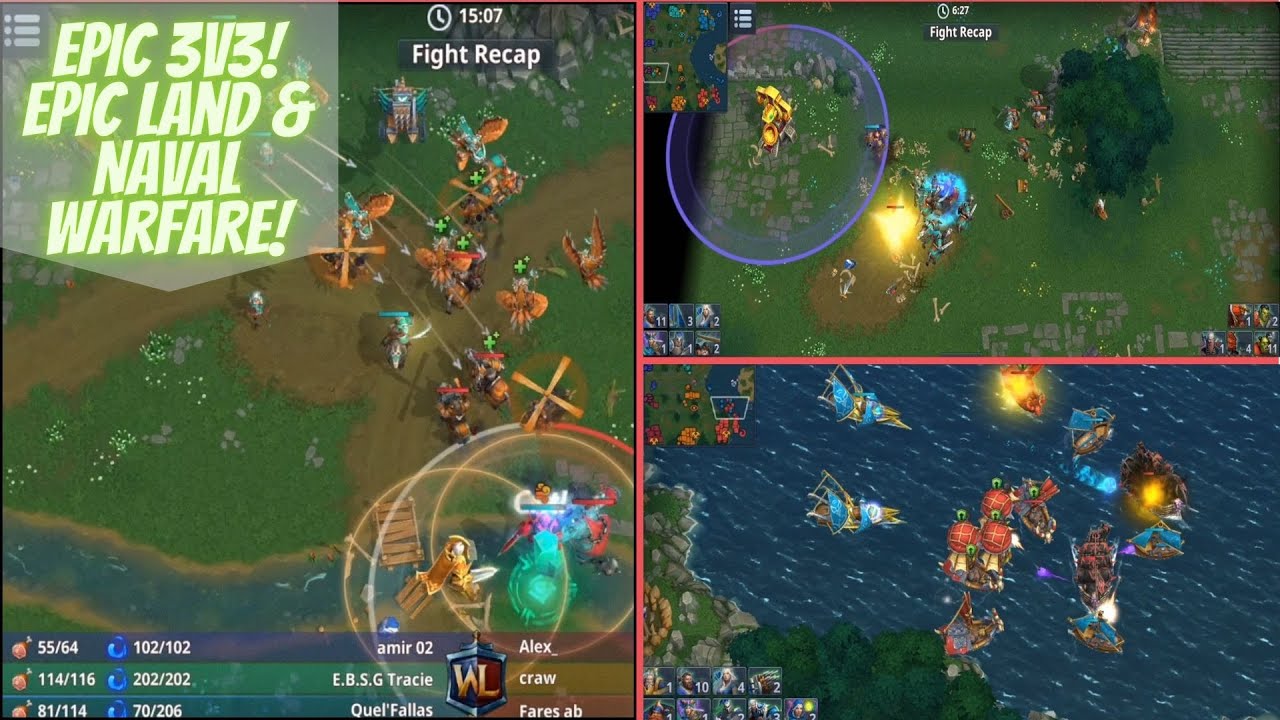 War Legends — непрерывные сухопутные и морские сражения 3 на 3!