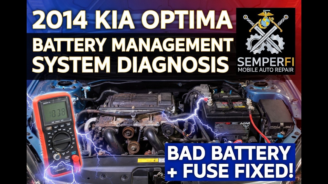 Диагностика системы управления батареей Kia Optima 2014 года.