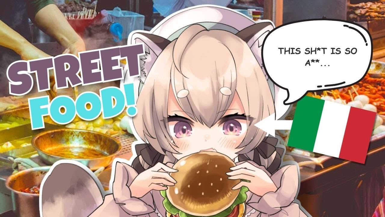 Italian Vtuber reacts to Street Food from around the world! 🎋