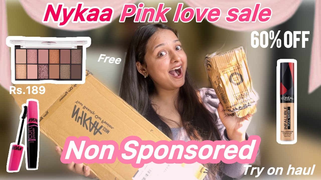 Nykaa Pink love sale haul *NON SPONSORED*2026🎀| Try on haul + Honest review +Discounts ✨