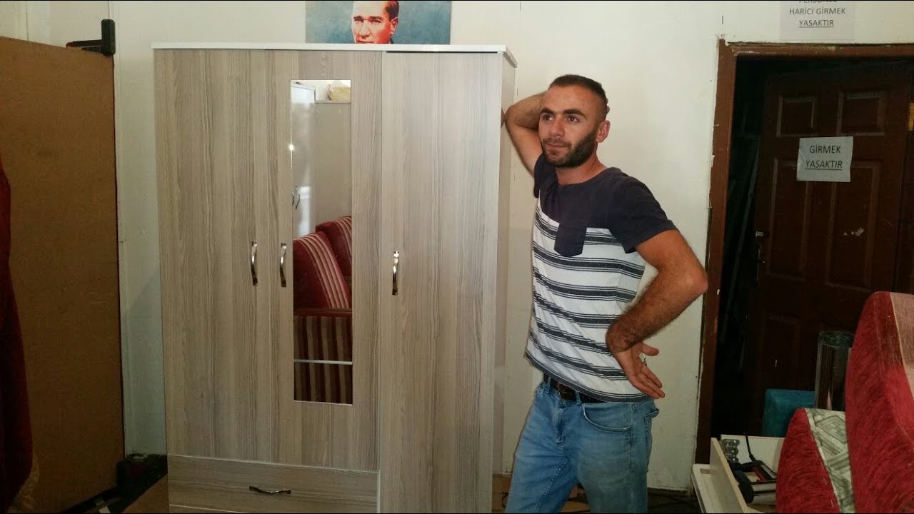 3 KAPILI DOLAP MONTAJI (istor mobilya kars)(three-door cabinet assembly)