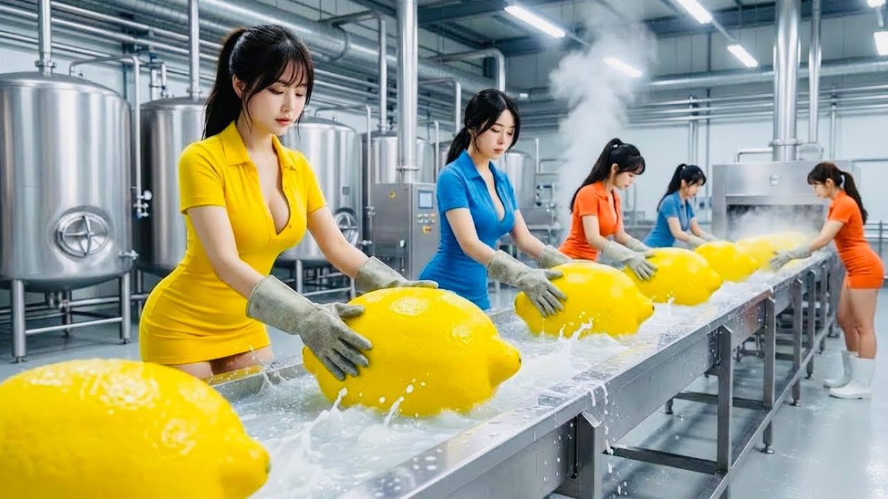 How Lemon Drink is Made in Factory | Full Production Process 🍋