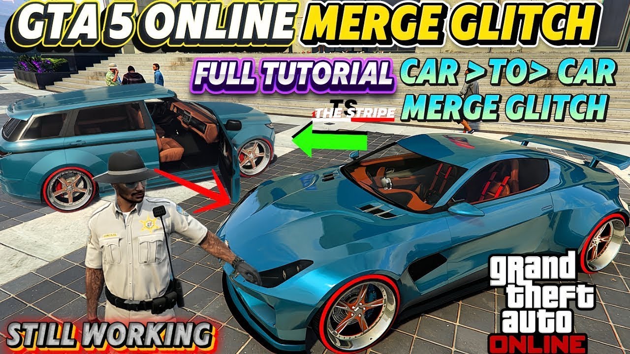 GTA 5 CAR TO CAR MERGE GLITCH full tutorial how to make modded cars