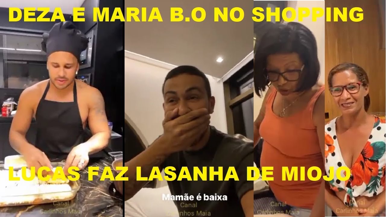 MARIA BRAVA COM CARLINHOS MAIA E DEZA E LUCAS GUIMARÃES FAZ RECEITA DE LASANHA