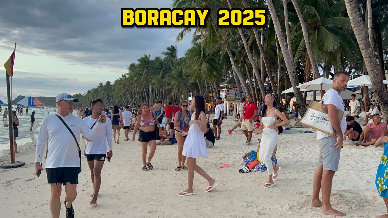 Look BORACAY Philippines | White Beach | Sakto Dami Ng Tao | January 2 2025 | Station 2 & 1