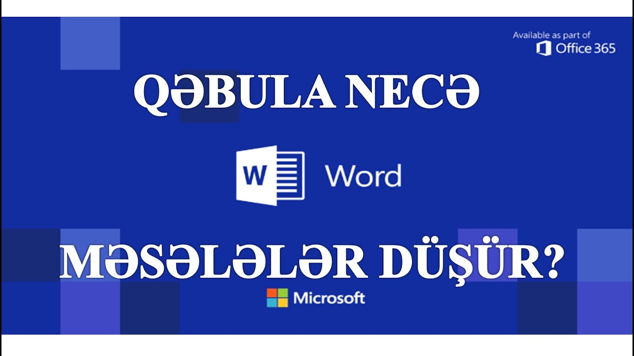 Qəbula düşə biləcək  hesablama xarakterli Word məsələlərinin geniş izahı