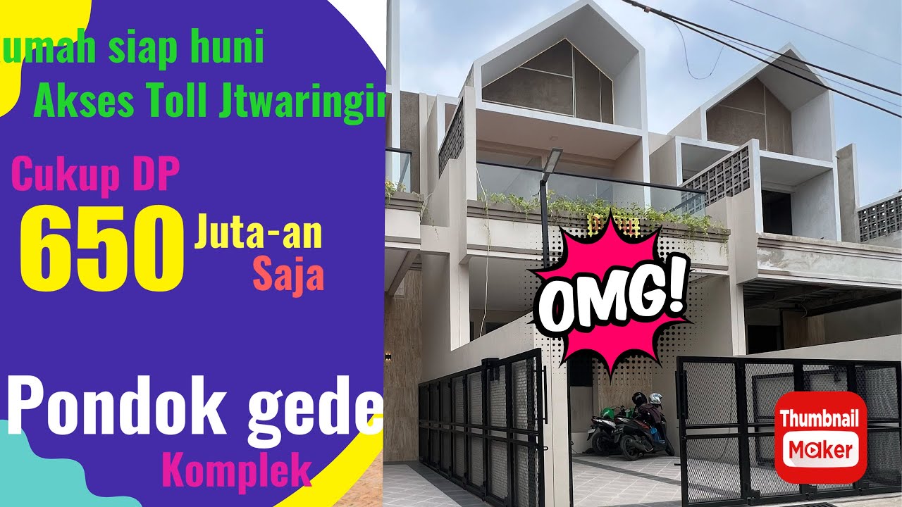 Rumah Jatiwaringin cantik nan elegan terjangkau dalam komplek akses dekat tol