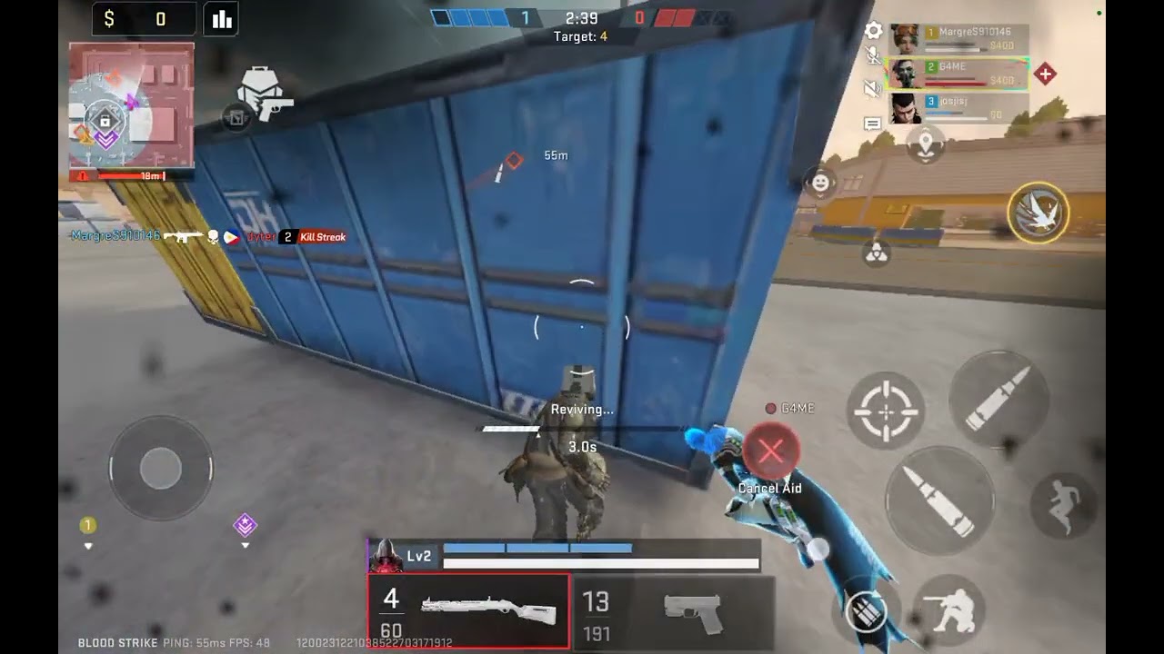 Blood strike gameplay (squad fight I'm new😭) 