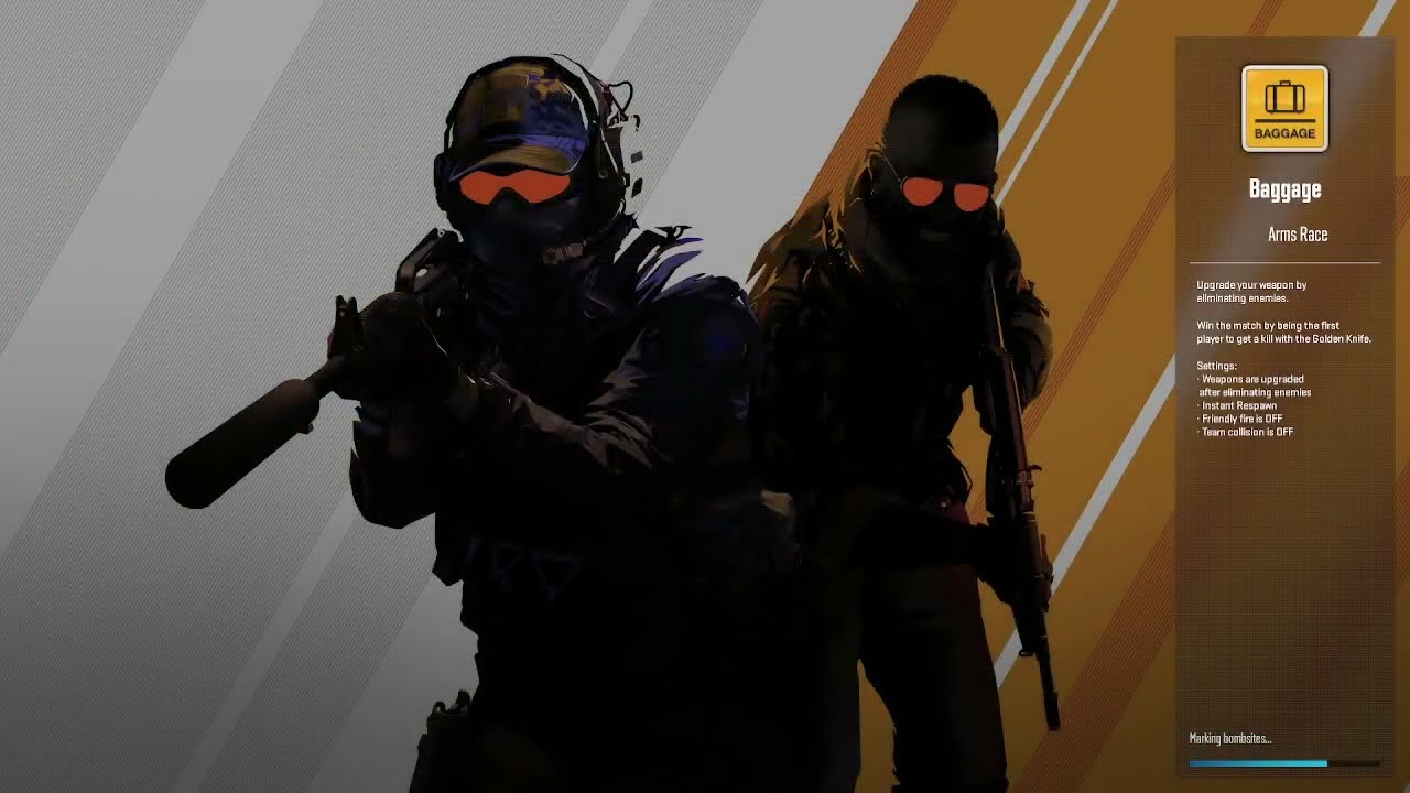 just playing Counter-strike 2:arm race half match