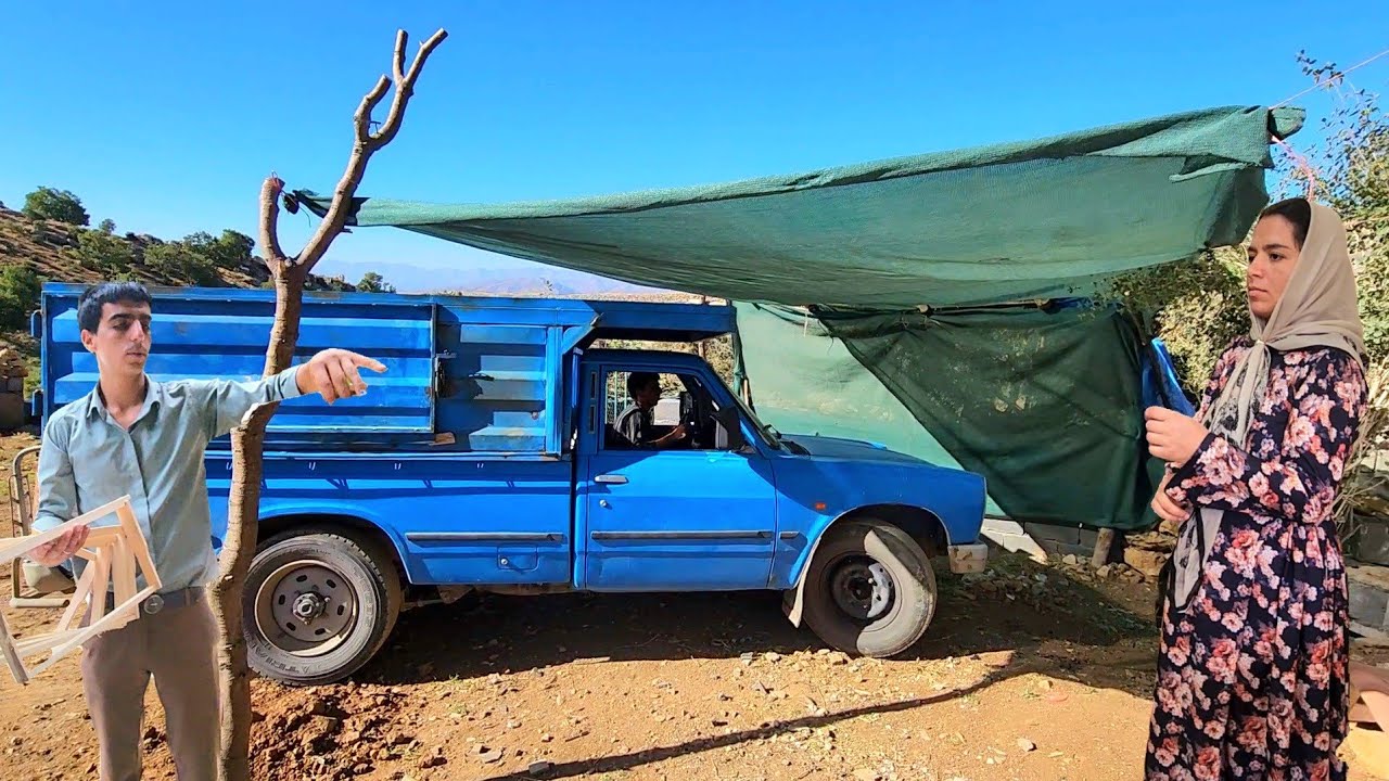 🛠️🚗 From building a beautiful car canopy to Abu's warm meeting with his sister Medina 🌹