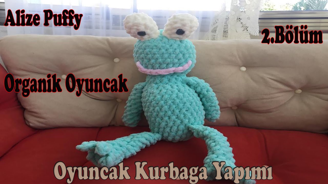 Alize puffy ile  🐸 kurbağa yapımı kolay 2.b&ouml;l&uuml;m