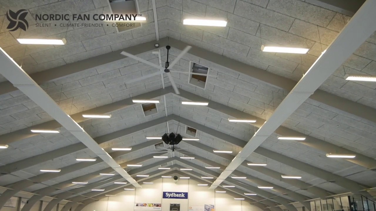 Energy savings in sports facilities - HVLS Fans from Nordicco A/S