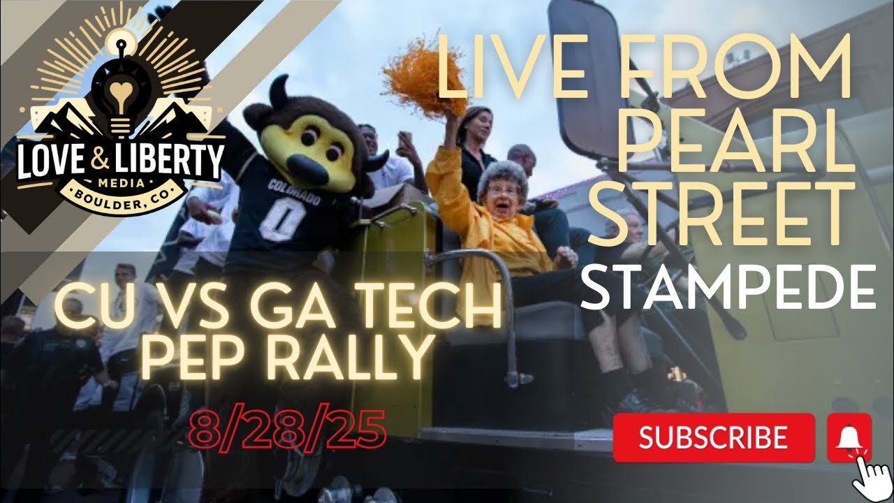 📍LIVE | CU Buffs vs Georgia Tech Pep Rally | Pearl Street Stampede | Boulder, CO