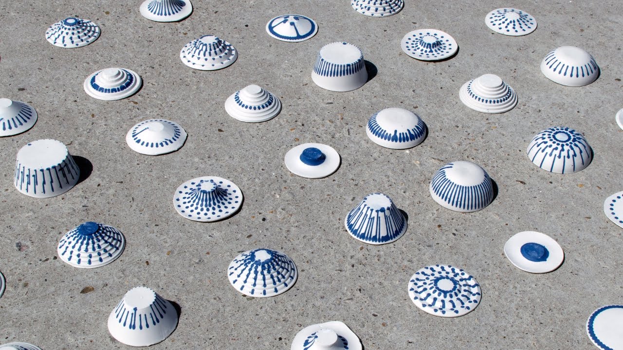Dripping machine creates ceramics that marry technological precision with hand-made characteristics